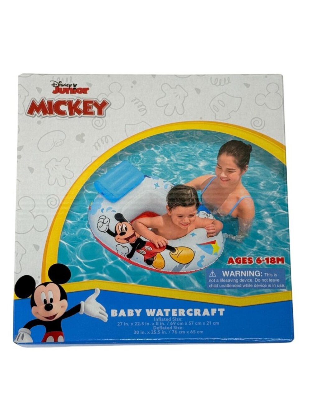 Mickey Mouse Baby Pool Float Inflatable Ages 6 to 18 Months Disney